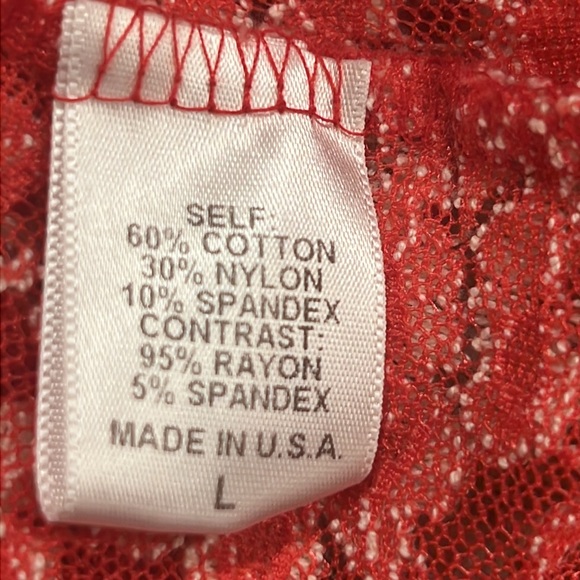 Bobeau Sleeveless Blouse - Large- Red/Cream - Excellent Condition - Picture 5 of 5